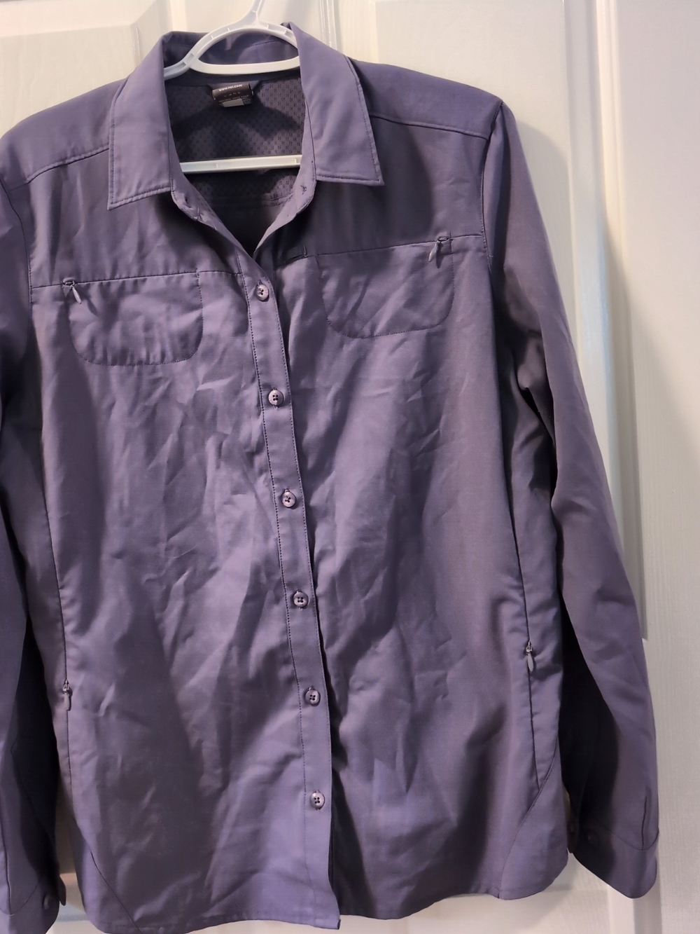 Women's REI Long-Sleeve Hiking Button-Up Shirt in Purple
